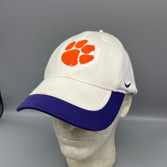 Clemson University Cap Men One Size Nike Team White Blue Sportswear Hat College - Picture 1 of 6
